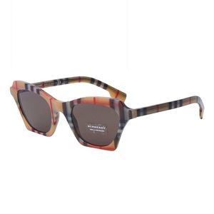 BURBERRY 4283 plaid print geometric sunglasses